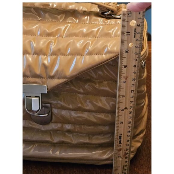 Think Royln Evelyn Puffer Crossbody/Tote Bag 12"x12" Nude - Picture 8 of 9